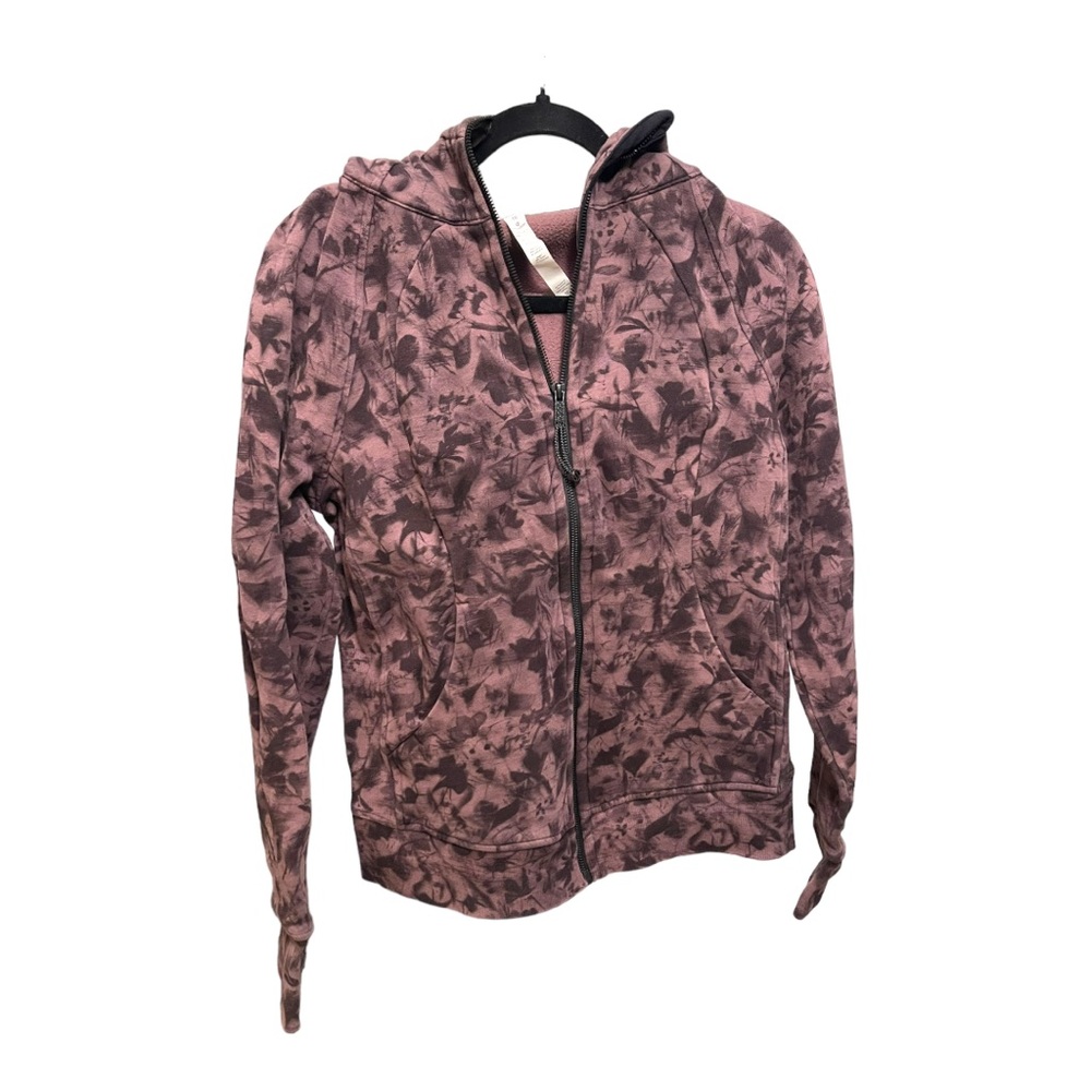 Lululemon Scuba Light Cotton Fleece plum floral- size 10